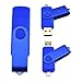 Flash Drive 8GB For Smartphone, OTG USB2.0 Dual Flash Drive Disk ARETOP Memory Stick Thumb Drives Pen Drive for Computers and Android Micro Devices (Smartphones Tablets PC Samsung etc.) Black