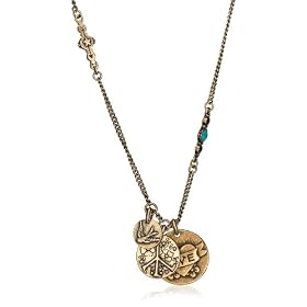 Buy Lucky Brand Triple Charm Necklace, 20+2 Extender by Amazon.com Collection