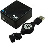 Rix eco Charger リチウムイオン電池<1400mAh>内蔵 USB出力AC充電器 au用USB通信/充電ケーブル付属 ブラック RX-LBAC14ABKの画像