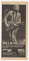 1980 Willie Nelson Honeysuckle Rose Album Promo Print Ad (15203)