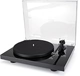 IMAGE OF Pro-ject Debut Iii Turntable In Piano Black W - Ortofon Om-5