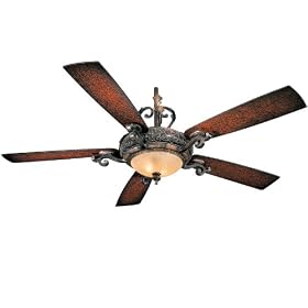 Minka-Aire Fans F705-STW 56" Napoli Designer Sterling Walnut Ceiling Fan w/ Light & Wall Ctrl