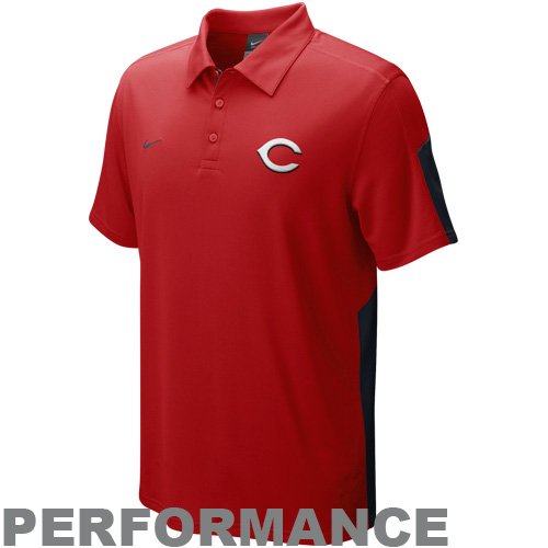 Nike Cincinnati Reds Red Authentic Collection Dri-FIT Performance Polo (Medium)