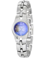 Armitron Womens 752453BLU NOW Silver-Tone Teal Degrade Dial Dress Watch