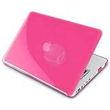 For MacBook Pro 13 inch Clear Pink Plastic Solid Hard Cover Case 13"