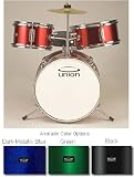 Union 3 pc. Junior Kids Drum Set UT3 *RED* Complete with Seat, Sticks, Pedal (for 3-5 yrs old)