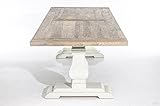 CLP Holz Esszimmer-Tisch SEVERUS, handgefertigt, stabil, Shabby chic Landhaus-Stil, bis zu 4 Größen wählbar antik-weiß, 200 x 100 x 78 cm - 3