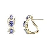 14K Exquisite Tanzanite and Diamond Earring (NEW ARRIVAL)