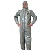 Kappler Zytron 200 Chemical Protection Coverall with Hood, Disposable, Elastic Cuff, Gray, Large - X-Large (Pack of 1)
