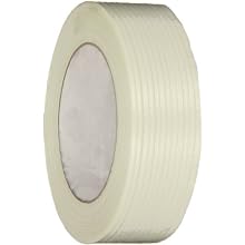 Intertape RG300 Fiberglas Reinforced BOPP Backed Utility Grade Filament Tape, 100 lbs/inch Tensile Strength, 54.8m Length x 36mm Width, Natural (Case of 24 Rolls)