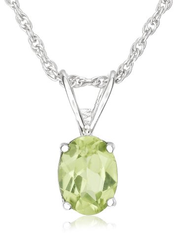 Sterling Silver 8x6mm Oval Peridot Pendant 419mNPa0SuL Sterling Silver Jewelry: Sterling Silver 8x6mm Oval Peridot Pendant