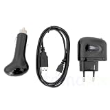 tomaxx 4in1 Set USB Power Adapter 1000mAh *Schwarz* Netz Ladekabel + KFZ Ladeger�t + USB Datenkabel mit Ladefunktion 1000mAh (1.0A) f�r Samsung Star II S5260, Samsung Ace Galaxy S5830, Samsung S6500 Galaxy Mini 2, Samsung I9070 Galaxy S Advance, Samsung Galaxy Y Pro Duosvon "tomaxx"