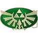 Mens Bioworld Nintendo Legend of Zelda Green and Gold Triforce Belt Buckle