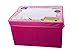 Clever Creations Kid's Pink School Themed Collapsible Storage Bin and Play Mat with White Board Lid