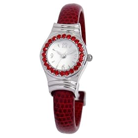 eWatchFactory Ladies 0701BG0007 July Imitation Birthstone Ruby Bangle Watch by eWatchFactory