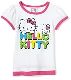 Hello Kitty Girls 2-6x Puff Sleeve Love Screen Tee,White,6
