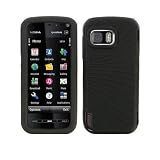Black Silikon Case Silicon Skin Tasche Hülle schwarz Nokia 5800 Xpress Music