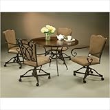 Westport 5 Piece Dining Set in Roletta Brown