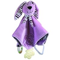 Stephan Baby Ultra Soft Plush Chewbie Activity Toy and Teething Blankie, Betsy the Bunnie, Purple
