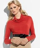AK Anne Klein Long-Sleeve Funnel-Neck Top