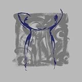 Body Language XII (silver) by Alfred Gockel,13 in. x 13 in.