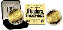 Pittsburgh Steelers 24KT Gold AFC North Division Champions Coin