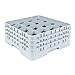 Cambro 16S738151 Camrack Glass Rack - (3) Extenders, 16-Compartment, 7-3/4"H Soft Gray