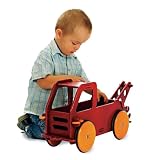 Moover Innovative Wooden Tow Truck Multi-Use Toy, in Red