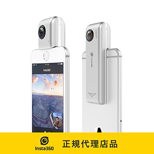 INSTA360 Nano 360°全天球パノラマ式カメラ 超HD3K 3040x1520高解像度 デジタルカメラ 二つの超広角魚眼レンズ 210°+ 210° VR体験 iPhone 6 /iphone 6 plus /iphone 6s / iphone 6s plusに対応