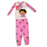 Dora The Explorer by Nick Jr. - Girls 2-Piece Pajama Set, Pink, White