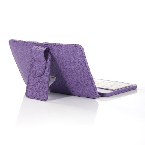 MasioneTM 7 Inch Tablets Keyboard Cover Case for Samsung Galaxy Tab 3 8.0 & Samsung Galaxy Tab Pro,Google Nexus 7 2012,Google Nexus 7 2013 (7 USB TO Mini/Micro USB) + W/ OTG Adapter + Stylus Pen (Purple)