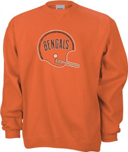 Cincinnati Bengals Classic NFL Throwback Logo Crewneck Sweatshirt