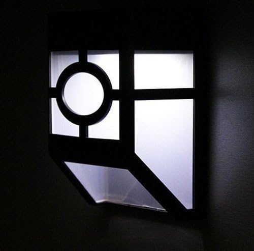 Blogger Waterproof Energy Saving Outdoor Solar Powered Wall Mount 2 LED Fence Garden Yard Path Stairs Lamp Light with Rechargeable and Replaceable Battery (White)