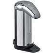 UZO1 Automatic Sensor Soap & Hand Sanitizer Dispenser with Wall-mount Docking Holder (Brushed chrome coated material, 17 Ounces Capacity)