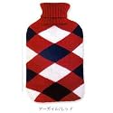 ファシーの湯たんぽ デラックス2L（アーガイル／レッド）