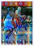 Deron Williams autographed Basketball Sticker Card (Illinois College)