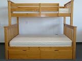 Bunk Bed Twin over Full Mission style in Honey with Drawers