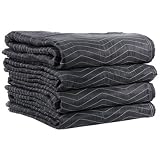 Moving Blanket (4-pack) 72" X 80"Supreme Mover (90 Lbs/doz, Black/white)