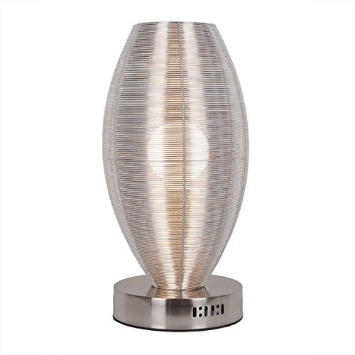 Lenox Silver Aluminum and Metal 1-light Round Table Lamp