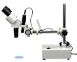 OMAX 10X-20X Binocular Boom Stand Microscope with Angle Adjustable Pen Light