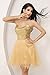 Favebridal Women's Short Petite Sequined Homecoming Prom Gown Dresses SD032