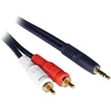 C2G Velocity One 3.5mm Stereo Male to Two RCA Stereo Male Y-Cable - Audio cable - 27 AWG - RCA (M) *