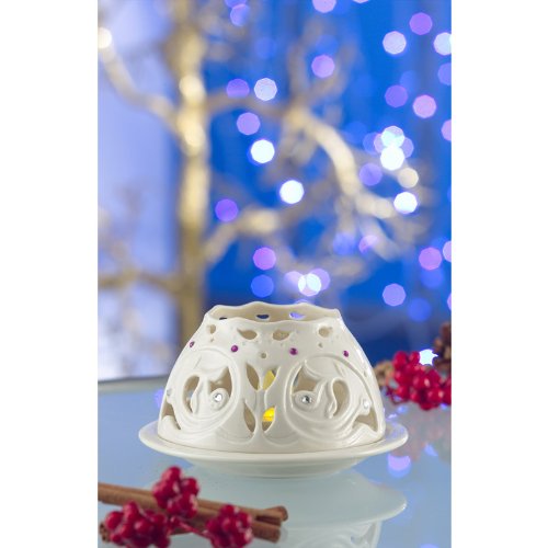 Belleek Holiday Collection Dome Votive 4.7