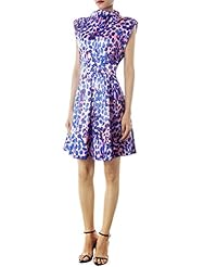 Leopard Print Round Neck Mini Dress 