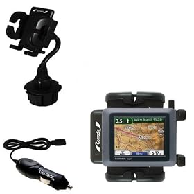 Garmin Nuvi 550 Auto Cup Holder with Car Charger - Uses Gomadic TipExchange