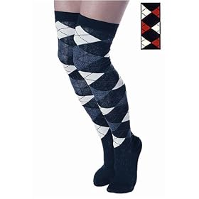 Argyle Over the Knee Socks by Foot Traffic