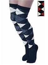 Argyle Over the Knee Socks by Foot Traffic