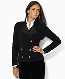 Lauren by Ralph Lauren Petite Sweater, Jiana Double Breasted Jacket Black M