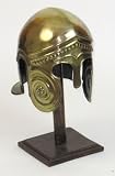 Chalcidian Helmet in Bronze-toned Steel - Wearable Costume Armor