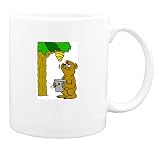 Mug with tree, beehive, bear